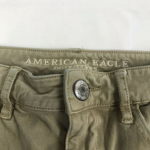 American Eagle Super Super Stretch X4 Womens Tan Hi-Rise Pants Jeggings Sz 4 Reg - Picture 6 of 12